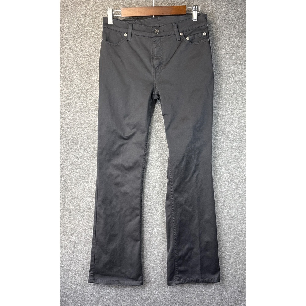 Harley Davidson Womens Black Nylon Blend Straight Leg Biker Pants Size 4 29x30